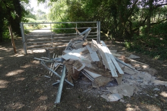 Fly Tipping on Upton Heath by Andy Fale