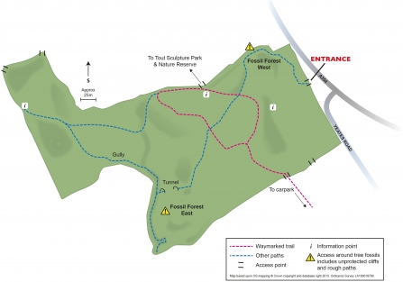 King Barrow Quarries Reserve Map