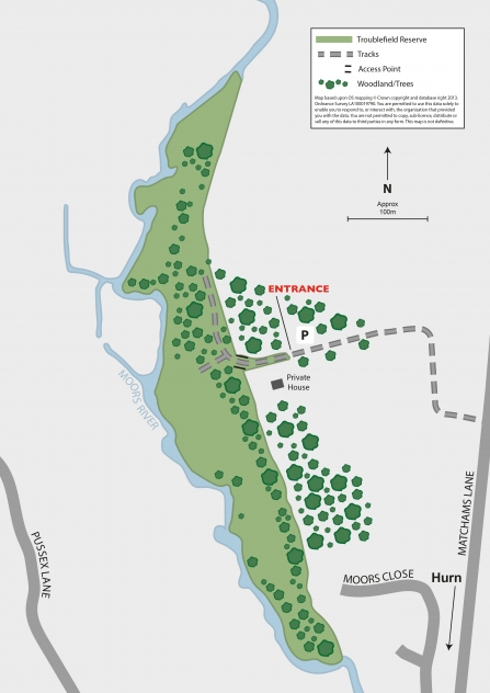 Troublefield Nature Reserve Map