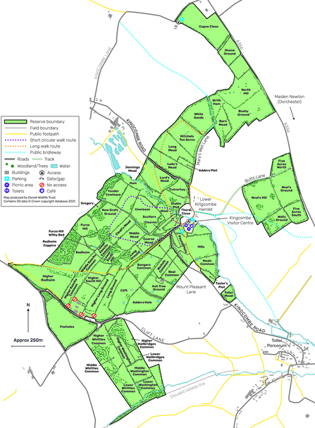 Map of Kingcombe Meadows 