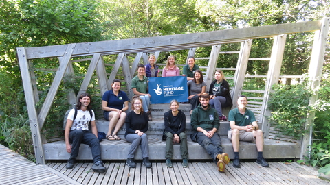 Photo of 10 Wild Paths trainees at Kingcombe