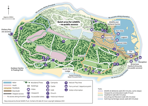 Brownsea Island map