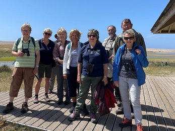 Volunteers outside the Wild Chesil Centre 