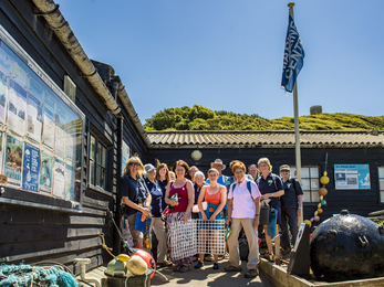 Volunteers outside the Wild Seas Centre