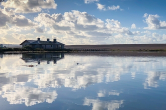 The Chesil Beach Centre from the Fleet Lagoon by Marc Kativu Smith