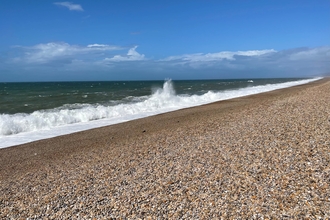 Chesil beach shoreline