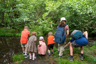 Young people enjoying Brownsea Island