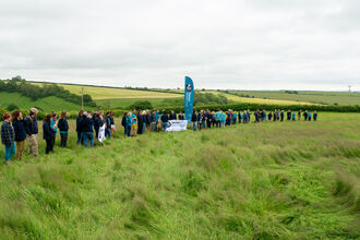 Dorset Wildlife Trust staff at Lyscombe