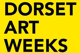 Dorset Art Weeks text on yellow background