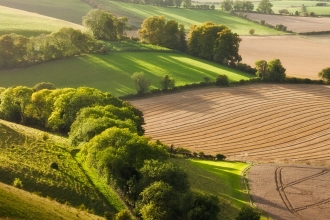 Chalk downland landscape with mixed farming © Guy Edwardes/2020VISION