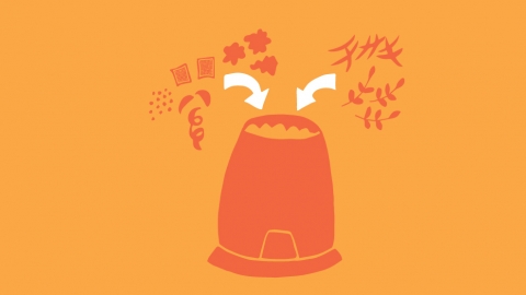 Simple actions compost illustration
