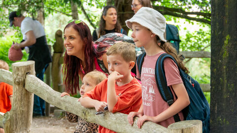 Families enjoying Brownsea Island