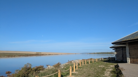 A photo of the Wild Chesil Centre looking towards the Fleet in autumn