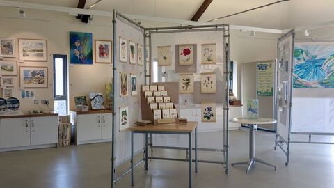 A mixed media arts and crafts exhibition