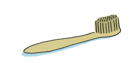 bamboo toothbrush illustration