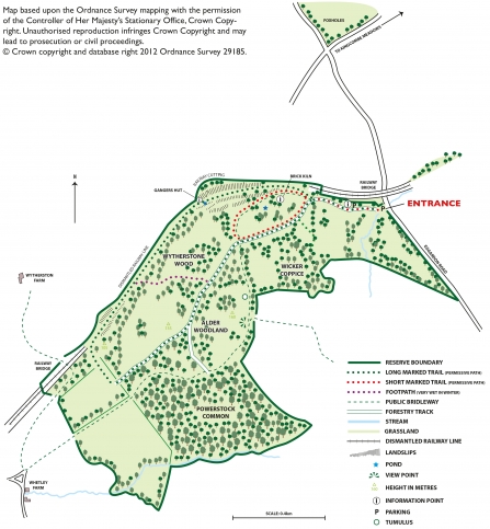 Powerstock Common Nature Reserve Map