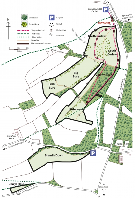 Fontmell Down Nature Reserve Map
