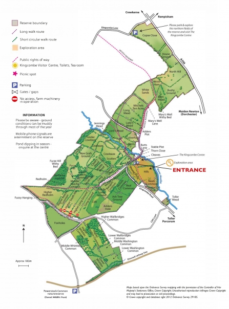 Kingcombe Meadows Nature Reserve Map