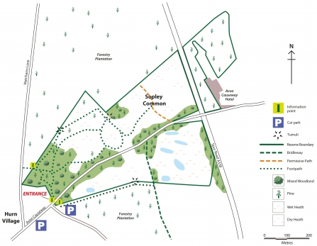 Sopley Common Nature Reserve Map