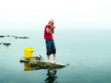 Archie rockpooling at Kimmeridge © Futerra