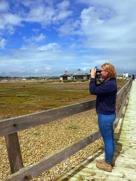 Bird Watching over the Fleet Lagoon at Chesil 