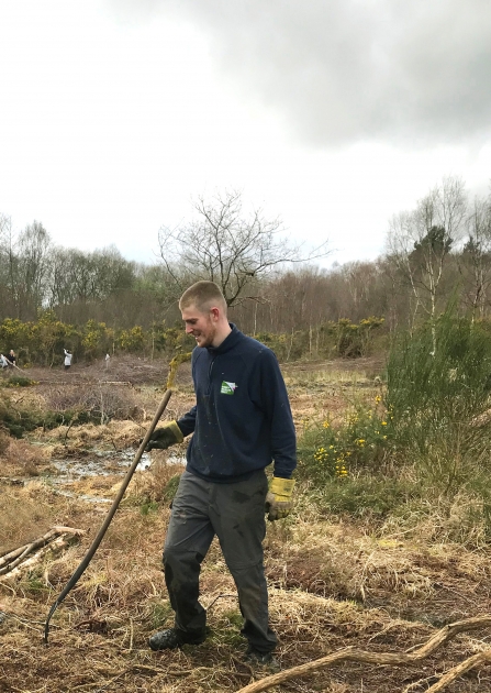 Seb Hibbs on heathland © Sally Cooper 