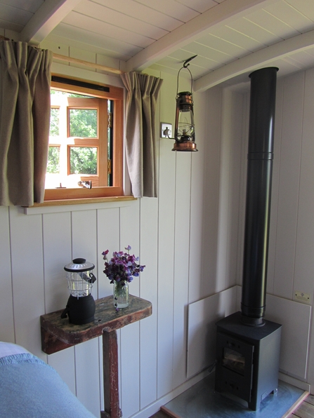 Orchard Hut interior by Sally Welbourn