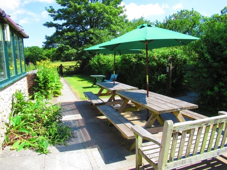 Outside seating at the Humble Bee Cafe by Debbie Billen