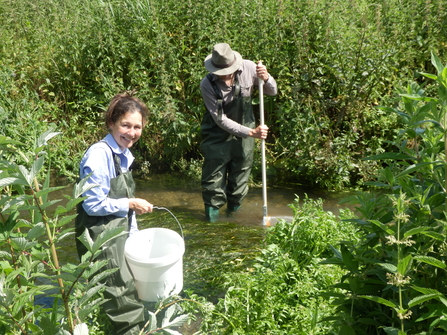Photo showing riverfly monitoring