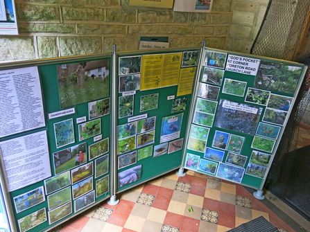 Information boards about LIving Churchyard project