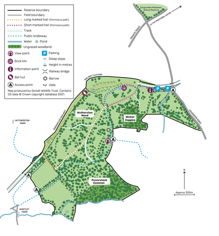 Powerstock Common map
