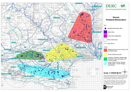 Dorset peatland restoration map