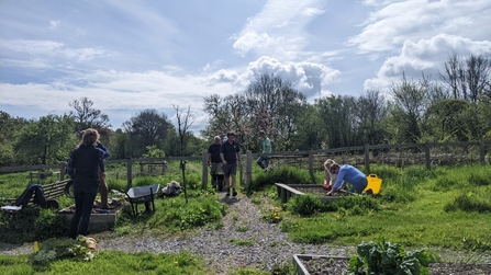 Volunteers at work at Kingcombe Visitor Centre