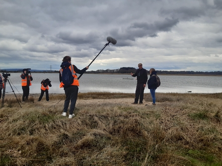 Bournemouth and Poole College students filming at Turlin Moor