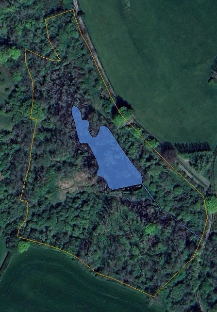 Water surface area of the Dorset Beaver Project site January 2021