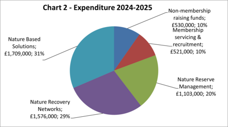 Piechart showing expenditure 2024-25