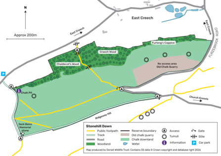 A digital map of stonehill down nature reserve