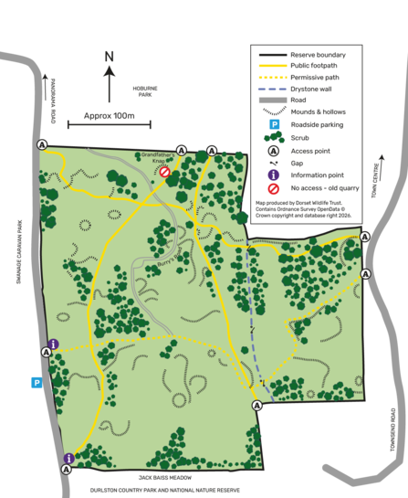 A digital map of the Townsend nature reserve 